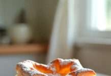 Custard Square Recipe That’ll Make You Cry Happy, Sugary Tears a custard square on a mismatched Queens-style kitchen table. Soft morning light coming through a window.