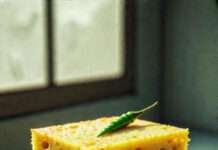 Sandwich Dhokla: The Fluffy, Spicy, Totally Extra Snack You Didn’t Know You Needed a layered Sandwich Dhokla stack on a small metal plate